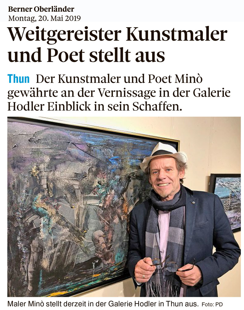 Weitgereister Kunstmaler und Poet stellt aus – Berner Oberländer