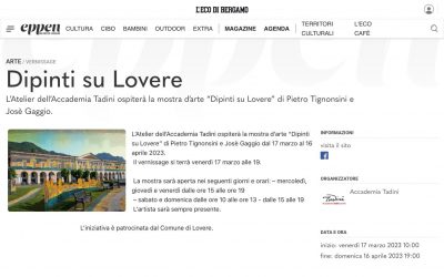 L’eco di Bergamo – Dipinti su Lovere