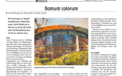 Bericht in der Wochen-Zeitung zur Ausstellung im Alexander-Gerbi Hotel Weggis